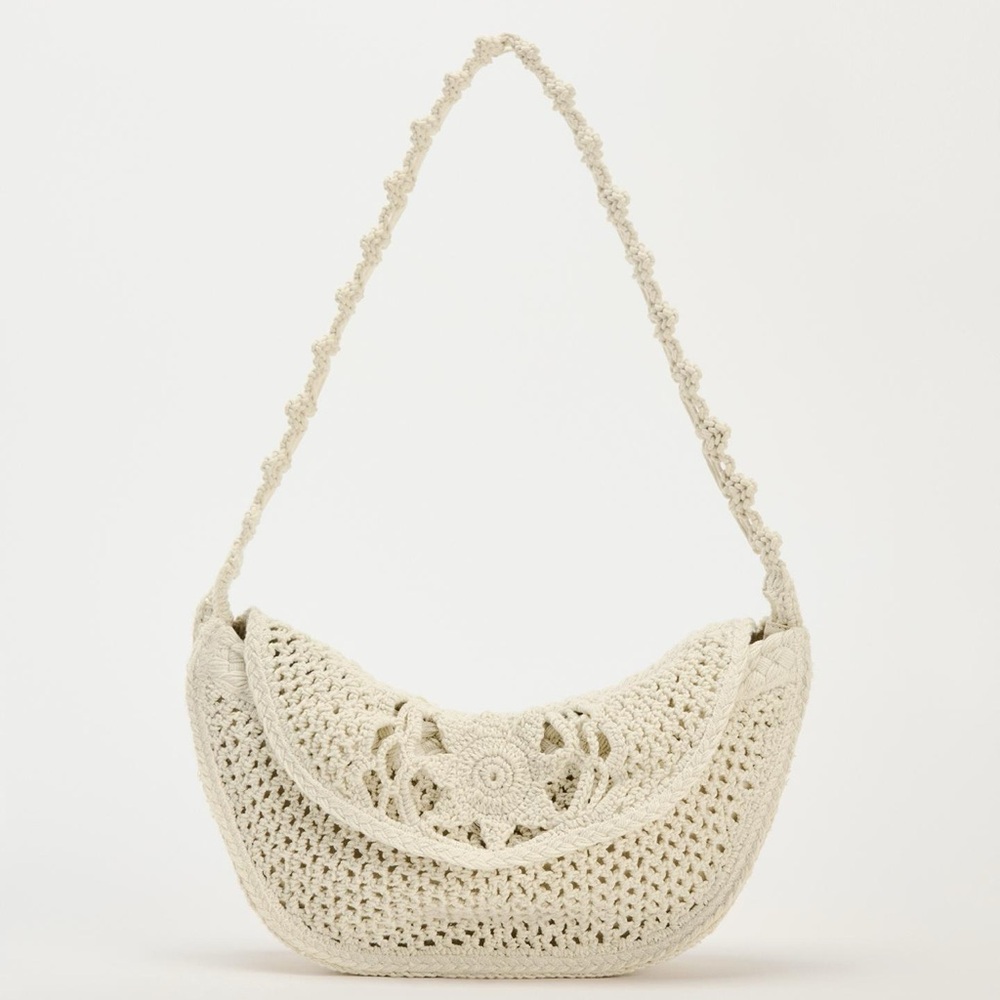 Zara | NWT Macrame Shoulder Bag